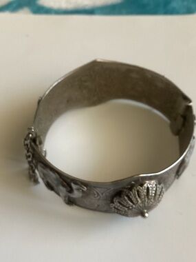 Silver Hinged Hamsa Silver Bracelet